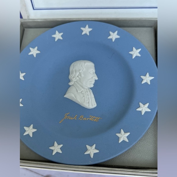 Wedgewood Vintage Seal of State Series Jasperware Set 6 New Hampshire Barlett - Picture 3 of 9